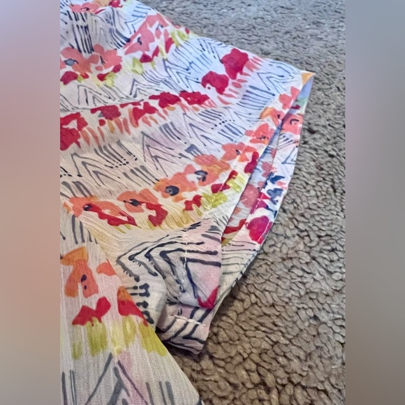 GAP Short Sleeve Floral Blouse Size XL/XXL - Picture 6 of 11